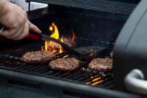 Burgers on Grill